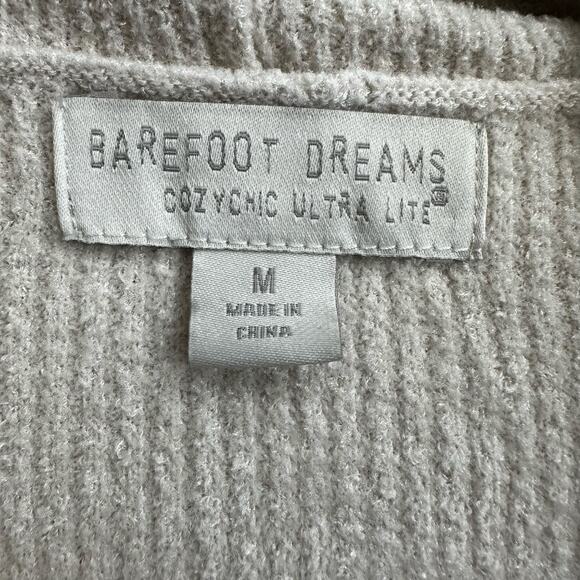 Barefoot Dreams Cream Cozy Chic Ultra Light Open Cardigan Med Style#BDWCU21659 - Picture 4 of 7